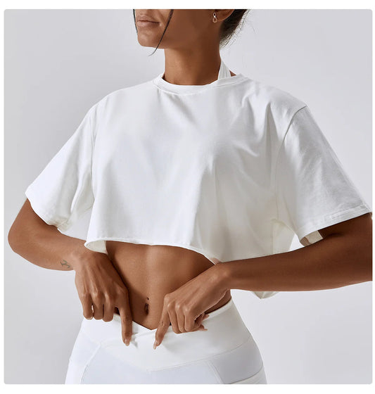 Elevate your activewear collection with the NCLAGEN Casual T-shirt, a stylish crop top designed for ultimate comfort and functionality. Featuring soft, breathable fabric and a loose fit, this versatile tee is perfect for yoga, dance, or running. Enjoy